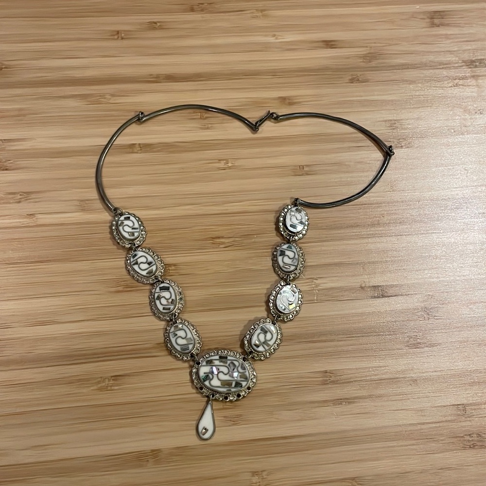 Mexican necklace silver